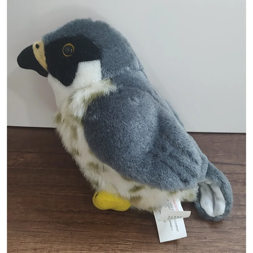 Peregrine Falcon Bird Plush Sounds 6 Inch KM International Stuffed Animal Toy